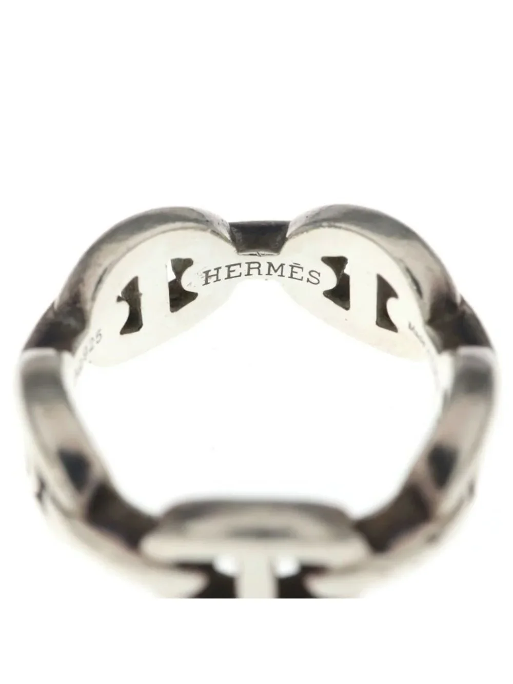 Hermes Chaine D'Ancre Enchainee PM Ring Silver